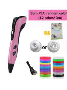 GOLDFOX 3D Printing Pen DIY Art Craft Graffiti Drawing 3D Pen Set With LCD Display And 36m PLA Filament