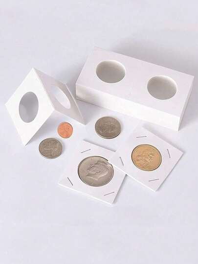 NOVA Caixa de Coleção de Moedas de Cobre Antigas com 50 Peças, Clipe Protetor, Vários Tamanhos, Estojo Organizador para Moedas Antigas