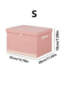 1pc Pink, Grey, Blue, Green, Purple Fabric Storage Box, Household Clothing Organizer Box, Large Capacity Foldable, Thickened Wardrobe Storage Box, Quilt Storage Box - Multicolor - View 20