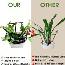 4/8 Soportes para plantas de jardín, Macetas con jaula semicircular de plástico, Soportes para flores trepadoras, Soportes para flores de peonía