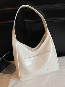 Large Capacity Women Tote Bag, Fashionable Design Shoulder Bag, High-Quality Stylish Ladies Handbag - White - View 8