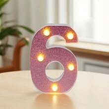 1 个 16 厘米/6.3 英寸粉色发光字母点亮您的房间，电池供电的 LED 字母灯，数字灯标志，适用于儿童房装饰、婚礼、生日派对装饰灯、家居和房间装饰字母灯、字母照明夜灯、圣诞装饰字母灯 - 深粉紅色 - 查看 39