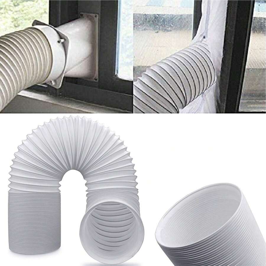 Adjustable Air Ducting Pipe Heavy-Duty Four-Layer Protection Dryer Vent Hose Exhaust White