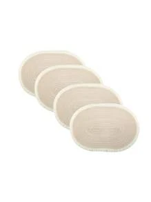 1/2/4/6/8 Stücke minimalistische Farbverlauf beige ovale Polyester Platzsets