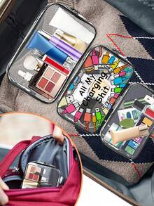 New Arrival! All-In-One Charger Travel Organizer - Transparent Toiletry Bag, Travel Essential, Portable Zipper Travel Makeup Bag, Beach Clear PVC Toiletry Bag, Waterproof Storage Pouch, Transparent Organizer Bag, Cable And USB Organizer Bag, Airport Approved PVC Cosmetic Bag For Chargers, Cables And Power Banks