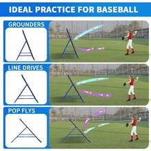 7x4 FT Volleyball Rebounder Net,Ultimate Training Equipment For Volleyball & Lacrosse,Enhanced Bouncing System For Volleying, Bumping, Spiking Drills,Multiple Adjustable Rebound Angles For Customized Practice - Blue - View 5