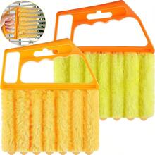 Wet & Dry Window Blind Cleaner Brush, Ergonomic Handle For Cleaning Curtains, Dirty Blinds & Home Care Cleaning Tool, Wet Wipe Sponge