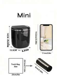 1PC Mini Garbage Bin, Covered Small Trash Can, Desktop Trash Can, Plastic Desktop Waste Paper Basket, Swing-Top Design To Prevent Odor Leakage, Used For Storing Fruit Peel And Paper Scraps On Desk To Keep Tidy, For Bathroom, Home Office Desk Decor,Coffee Table, Office, Living Room, Study