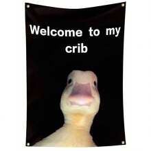Welcome To My Crib Flag Funny Flags For Room Man Cave Wall Flag With Brass Grommets For College Dorm Room Decor,Outdoor,Parties(3ft*2ft) - Multicolor - View 13