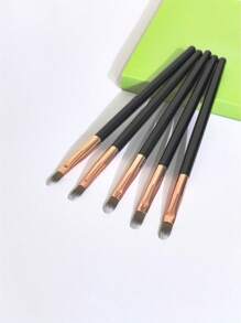 5 Peças Pincéis de Maquiagem de Lábios de Nylon Pretos, Ferramenta Cosmética Portátil