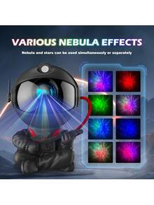 1pc Astronaut Guitar Starry Sky Projector With Remote Control And 360° Adjustable Rotation, Starry Sky Atmosphere Suitable For Bedroom, Room Decoration, Party Gifts - ánh sáng đa sắc - Xem 3