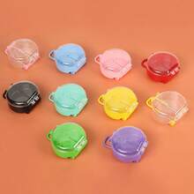 1pc Mini Suitcase Candy Box Round Snack Container For Wedding Bridal Shower & Party Decoration Practical Small Gift Box Blue - Multicolor - View 5