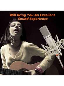 LMBGM U87 人声电容麦克风桌面悬挂式，适用于现场录音人声音乐工作室