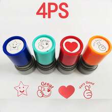 1 个红心、五角星、竖起大拇指“非常好”鼓励和表扬印章，教师课堂返校礼物奖牌，5 种设计可供选择 - 紅色 - 查看 5