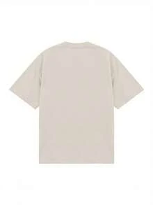 Women's Multi-Color Solid Color T-Shirt Comfortable Style Breathable Fabric Suitable For Home Or Outing - 卡其色 - 查看 3