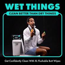DUDE Wipes Flushable Wipes 3 Pack 144 Wipes Shea Butter Smooth With Vitamin E Aloe Septic And Sewer Safe - Mint - 查看 5