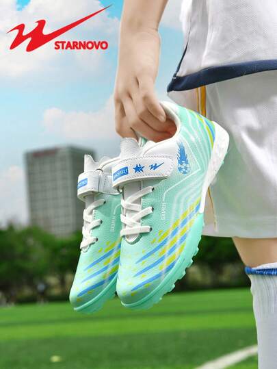 STARNOVO Kids' Soccer Cleats, Boys Girls Outdoor Sports Shoes, Suitable For Indoor/Artificial Turf Football Training, Suitable For Daily Wear (This Item Is Standard Size, It Is Recommended To Order 1 Size Smaller For Narrow Feet, And 1 Size Larger For Wide Feet)