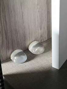 2pcs/4pcs/6pcs Transparent Door Stopper, Simple Clear Silicone Door Stopper Holder, Suitable For Home Bedroom Door, Bathroom Door, Security Door