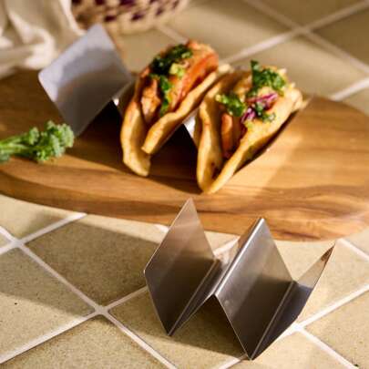 Cirelle 1 Adet Dalga Şeklinde Taco Tutucu, Paslanmaz Çelik Taco Standı Raf Tepsisi Stili, Kullanımı ve Temizliği Kolay, Rama Mutfak Gereçleri, Yeni Yıl, Noel Partisi, Aile Yemekleri, Lüks Restoran Malzemeleri, Eve Taşınma Hediyesi, Yaz Ev Dekorasyonu