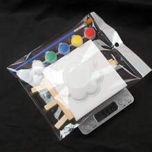 Mini Canvas Painting Set, Includes Palette, Brushes, Canvas Panels And Easel. Suitable For Oil, Acrylic, Acrylic Watercolor, Watercolor And Other Paints, Easy To Color And Non-Bleeding. For Personal Art Painting, Parent-Child Interaction, Couple Games, Beginners And Artists. Easel, Tray And Brushes Are Reusable, Party Painting Kit (Random Paint Colors),For School Supplies,Back To School