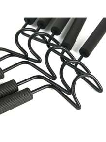 5pcs Heavy Duty Space-Saving Metal Hangers With Non-Slip Foam Pads - Multi-Layer Design For Coats, Sweaters, Suits, And T-Shirts - Perfect For Closet Organization, Hangers For Clothes