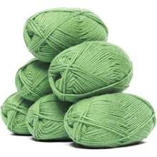 6 Rollen weiche Milchbaumwoll Garn Skeins je 25 Gramm Milchgarn zum Häkeln & Stricken, einfarbige Strickgarne zum Weben von Garn, gehäkeltes Garn Bastelmaterial für DIY Handwerke, Spinnen