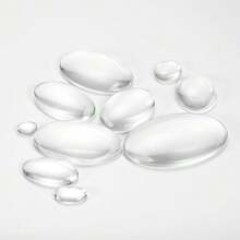 5-50 cái/lô Nhiều kích cỡ Cabochon thủy tinh trong suốt hình bầu dục mặt phẳng Cabochon thủy tinh trong suốt dùng làm đồ trang sức tự làm - Thủy tinh - Xem 3