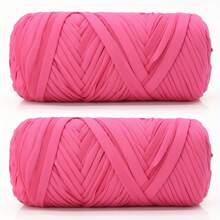 1/2 件优质 T 恤纱线，400 克（200 克 * 2），2 包优质高弹力编织碎布纱线，高弹力绳纱，纱线，钩针纱线，优质高弹力编织碎布纱线，适用于手工编织袋、篮子、地毯、鞋子、家居装饰和 DIY 工艺品，有多种颜色可供选择。 - 彩色 - 查看 22