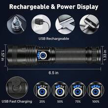 Rechargeable Flashlights 90,000 High Lumens, 2 Pack Super Bright LED Flashlight With 5 Modes, High Powered Flash Light For Home, Camping, Outdoor, Emergencies, Hiking