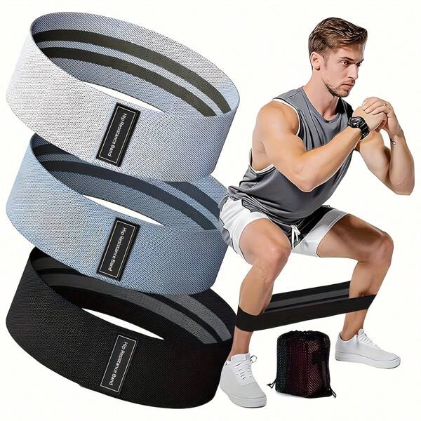 Bandas de resistencia de 27 kg/41 kg/54 kg para sentadillas, fitness, yoga, pilates, entrenamiento de fuerza, ejercicios de piernas y glúteos
