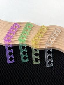 Reusable Silicone Finger Separator Nail Art Tool, Assist In Applying Nail Polish & Gel - Multicolor - View 2