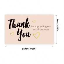 100 pièces "Merci d'avoir soutenu ma petite entreprise" Cartes - Pour les détaillants en ligne, l'appréciation des clients et les encarts d'emballage, les fournitures scolaires, la rentrée scolaire