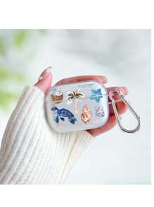 Coconut Water & Turtle Pattern Headphone Case, A Compatible Apple Earphone