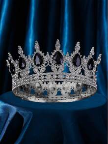 1 pièce Élégante couronne baroque de reine, diadème de mariée, coiffe de fête, cadeau de vacances, couronne florale, accessoire de cheveux de princesse, accessoires de cheveux de mariage - Multicolore - Voir 25