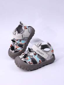 Summer New Hollow-Out Children's Sports Sandals, Casual Comfortable Toddler Girls Beach Shoes For 1-3-6-12 Years Old, Breathable Boys Closed Toe Sandals For Infant & Kids - Grey - View 5