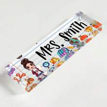 Cosas escolares personalizadas para maestros, placa de escritorio con nombre, regalo de regreso a la escuela para maestro, decoración de oficina