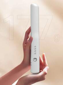 Wireless Charging Flat Iron, Unisex Travel Portable Multifunctional Curling & Straightening Hair Styler, Mini Frizzy Clip, Wireless Non-Rechargeable Mini Flat Iron Low Power Dorm Clip Board