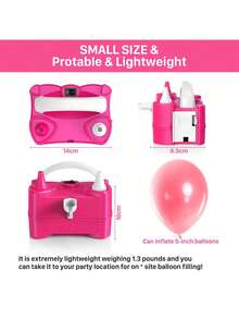 Inflador eléctrico portátil de globos, Bomba de aire eléctrica para globos 220V-240V 400W, Adecuada para decoración de fiestas con inflado de globos