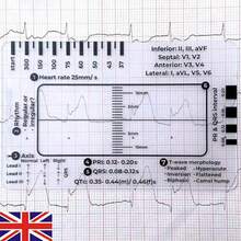 NetHong ECG/EKG 7 Step Ruler Card For ECG/EKG Interpretation Portable ECG EKG Card Ruler - Transparent - View 1