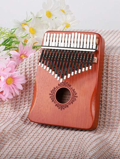 1pc 17-Key Kalimba Thumb Piano - Handmade Wooden Musical Instrument, Anxiety Relief - Portable Meditation Kalimba - Yoga Mindfulness Thumb Piano - Personalized 17-Key Music Gift, Suitable For Wedding Favors - 17-Key Retro Carved Thumb Piano - For Beginners And Professionals