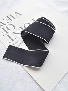 Black & White Glossy Vertical Striped Ribbon, Black & White Fabric Ribbon, DIY Bow Tie, Floral Decor Straw Hat, Suitable For DIY Hair Clips - Handmade Bow Tie Accessories, Sewing & Weaving Supplies, Sewing Ribbon, Holiday Party Gift Wrapping