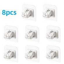 20/16/8/4/2件套公寓宿舍装饰窗帘杆无需钻孔支架，无需钻孔固定器租客友好型粘性窗帘挂钩，用于悬挂窗帘，适用于房车百叶窗、宿舍厨房卧室家居浴室