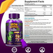 New Elements Iron Dinosaur Gummies For Kids With Vitamin C |   Sugar-Free, Vegan, Gluten-Free & Non-GMO |   Anemia Relief, Energy & Blood Health Support |   Grape Flavor, Pectin-Based For Optimal Healthtxpbjp1