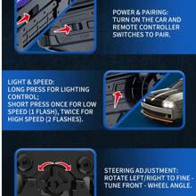 1/64 比例迷你遥控漂移车 2.4G 4WD 越野赛车，快速遥控车，配有漂移轮胎、障碍物、LED 灯，非常适合桌面和房间玩汽车玩具，是送给青少年和成人的理想礼物