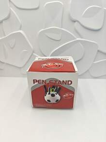1 pièce Porte-crayon et porte-brosse à dents de forme de football. Présentoir de bureau pour la décoration de la maison. Cadeau pour les étudiants, rentrée scolaire