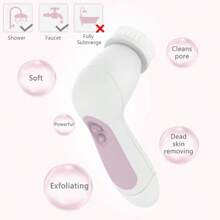 Waterproof Facial Cleansing Spin Brush Set With 5 Exfoliating Brush Heads Electric Face Scrubber Cleanser Brush By CLSEVXY Face Brush For Gentle Exfoliation And Deep Scrubbing