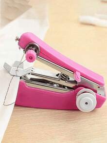 1 PIEZA Máquina de coser manual portátil de color aleatorio, herramienta de costura para el hogar y viajes, costura rápida DIY, máquina de coser ligera y portátil, accesorio de costura esencial para entusiastas de la costura y manualidades - Multicolor - View 5
