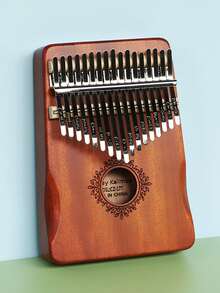 1pc 17-Key Kalimba Thumb Piano - Handmade Wooden Instrument For Anxiety Relief - Portable Meditation Kalimba - Thumb Piano For Yoga Mindfulness Practice - Personalized 17 Key Musical Gift For Wedding Favors - 17 Key Vintage Carved Thumb Piano - Beginners And Professionals