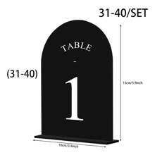 10pcs Gold Mirror Acrylic Table Numbers 1-10 With Holder, Gold Arch-Shaped Acrylic Table Sign Holder Suitable For Wedding Reception, Party, Event, Birthday