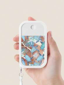 1pc Summer College Style Ocean Turtle Pattern Spray Bottle. Perfume Spray Bottle With Hook And Anti-Fall Silicone Cover, Hawaii Travel Portable Cosmetic Bottle, Makeup Spray Bottle, Birthday Gift For Family Or Friends, Holiday Gift, Suitable For 50ml